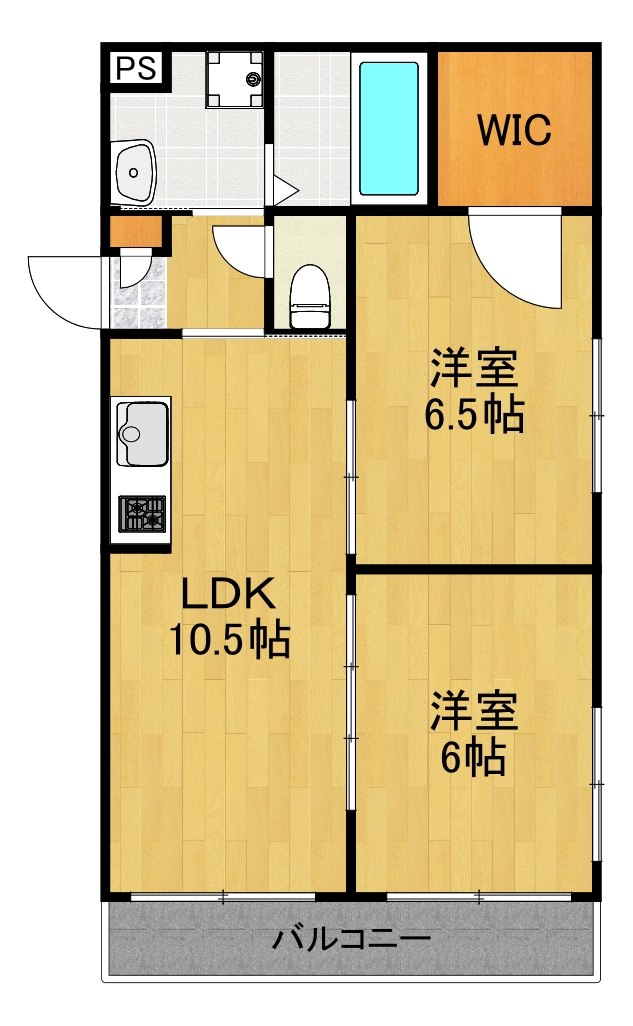 川崎市中原区上小田中のマンションの間取り