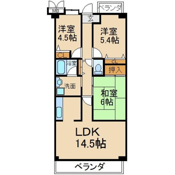 ダイヤパストラルの間取り写真