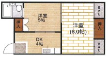 第一東洋ハイツの間取り写真
