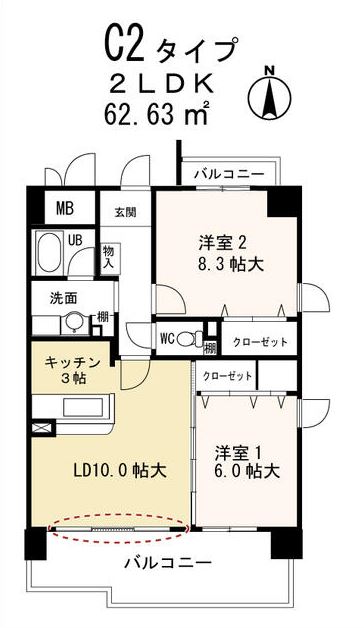 パレセゾンの間取り写真