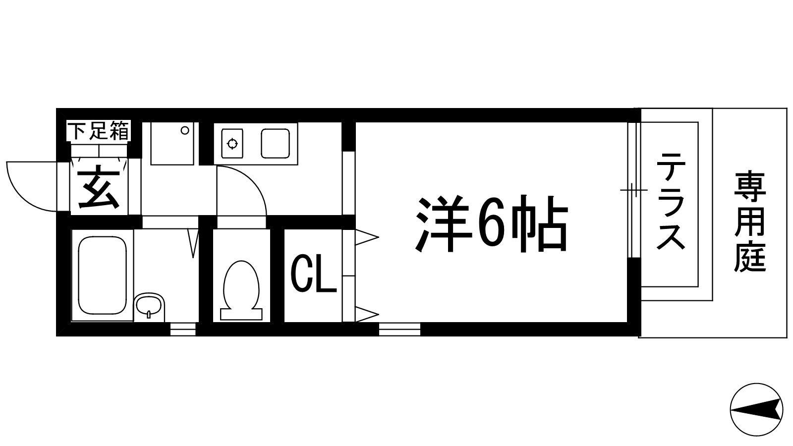 阪急今津線 甲東園駅 徒歩5分 2階建 築34年の間取り写真