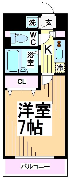 京王線 代田橋駅 徒歩4分 12階建 築26年の間取り写真