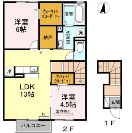 ＪＲ指宿枕崎線 谷山駅 徒歩41分 2階建 築11年の間取り写真