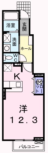 姫路市広畑区長町のアパートの間取り