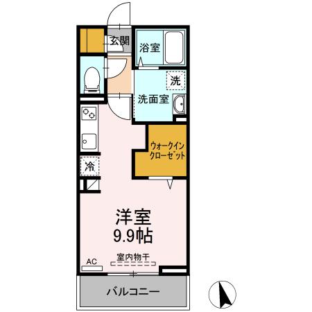 松江市東朝日町のアパートの間取り