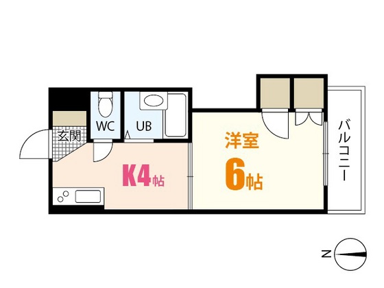 広島市安佐南区緑井のマンションの間取り