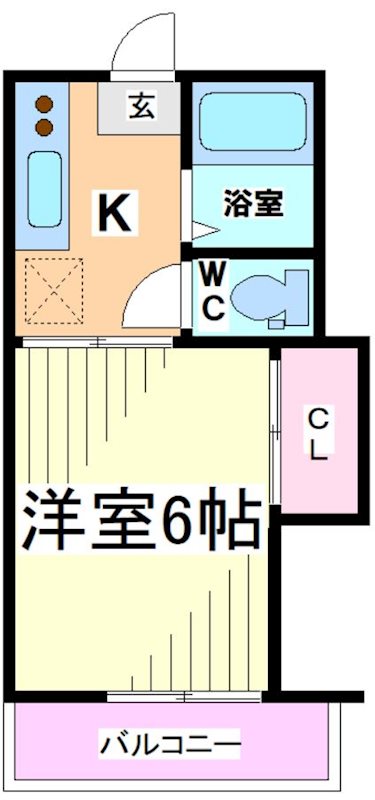 渋谷区本町のアパートの間取り