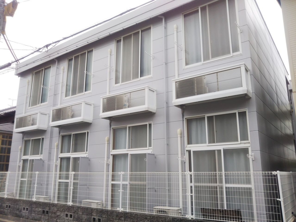 大阪市阿倍野区文の里のアパートの建物外観