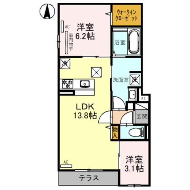 Clashist平野西Eastの間取り