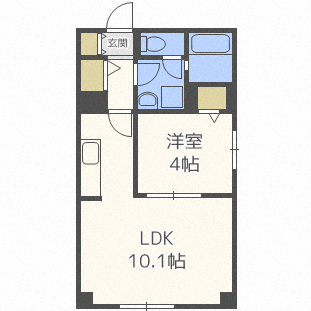 札幌市中央区大通西のマンションの間取り