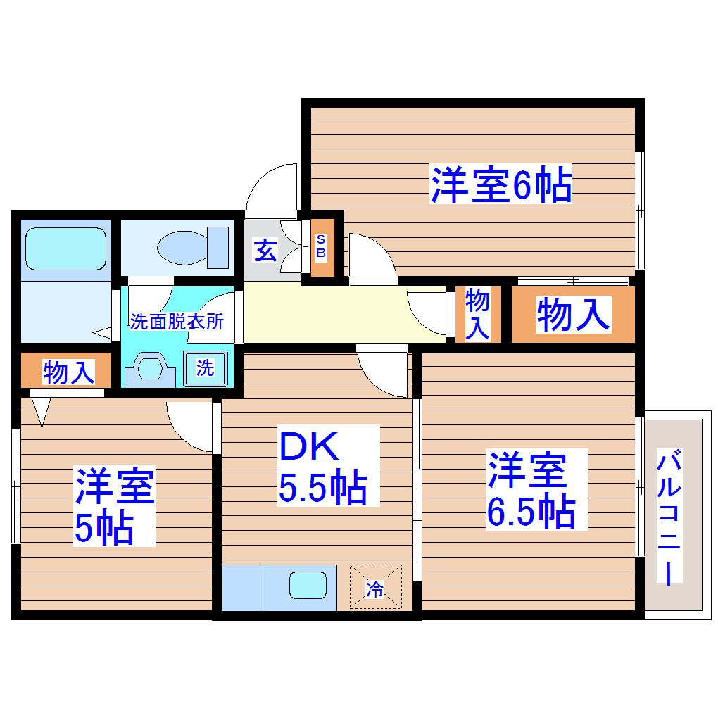 ガーデンビレッジ　D棟の間取り