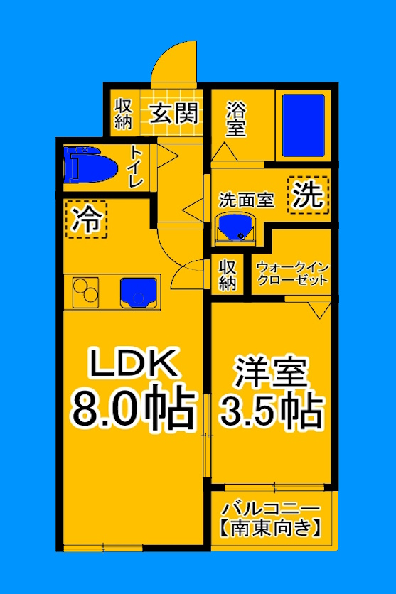 【堺市堺区三宝町のマンションの間取り】