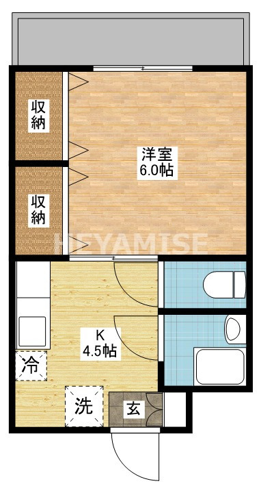 長崎市宝栄町のマンションの間取り