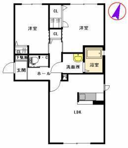 シャーメゾン麻記の間取り