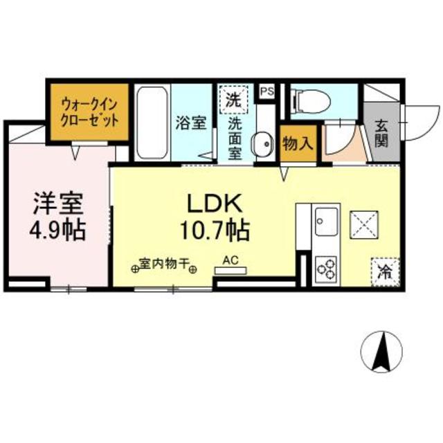 グラッサム大和の間取り