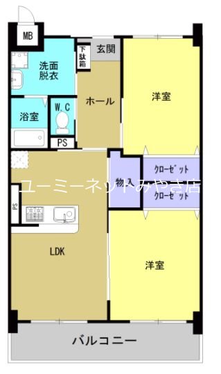 三養基郡みやき町大字市武のマンションの間取り