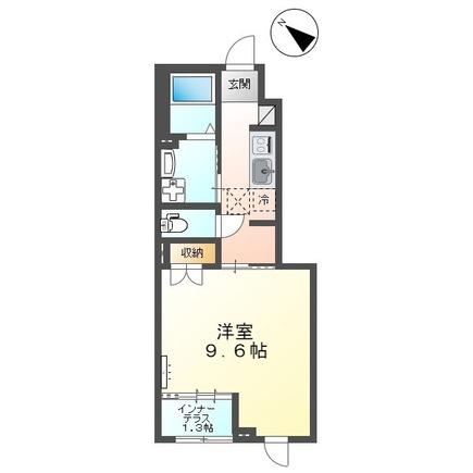 倉吉市見日町のアパートの間取り