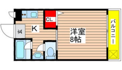 名古屋市緑区大清水のアパートの間取り