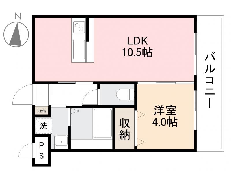 高松市瀬戸内町のマンションの間取り