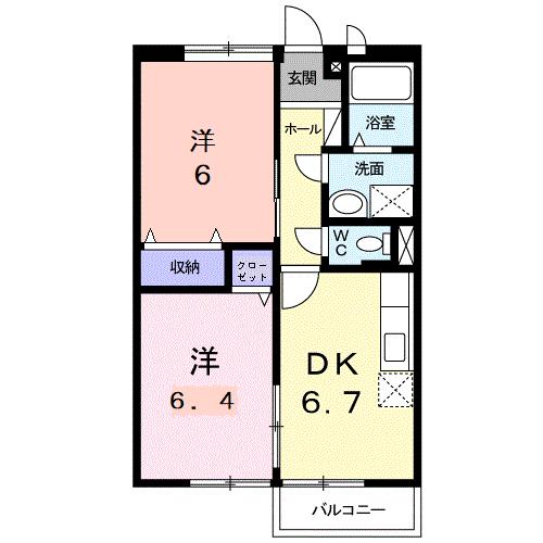 ベルフィーユ山手上Ａの間取り