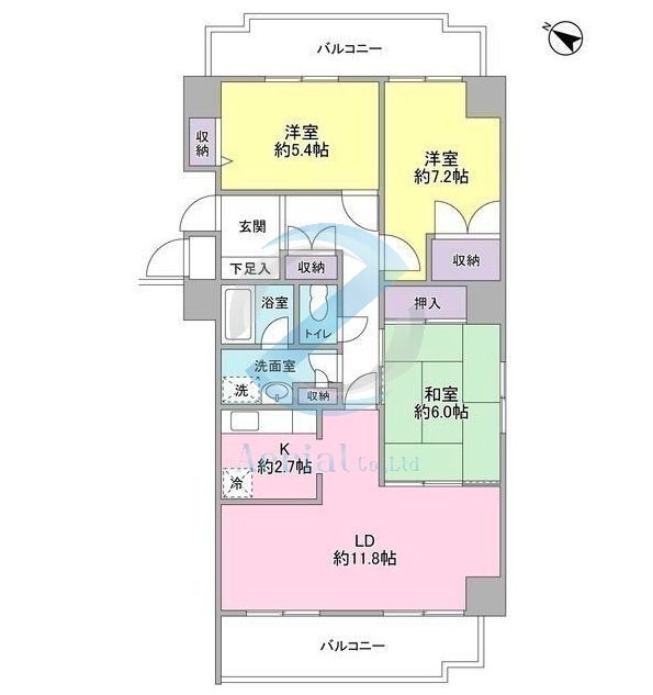 【江戸川区中葛西のマンションの間取り】