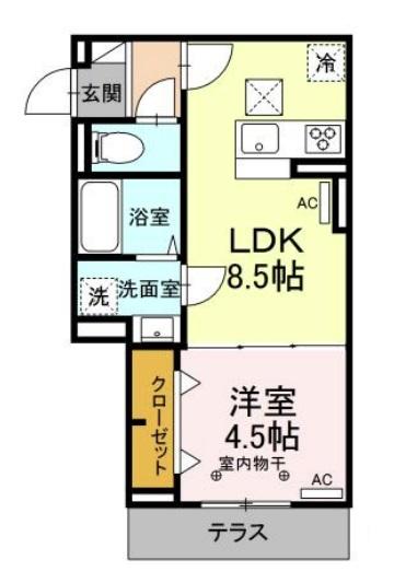 レクシア南田中の間取り