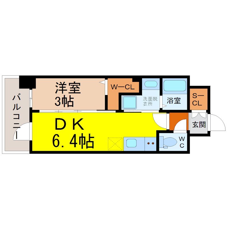 名古屋市中川区尾頭橋のマンションの間取り