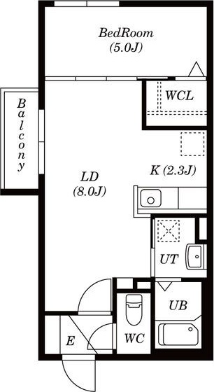 【札幌市中央区南二十二条西のマンションの間取り】