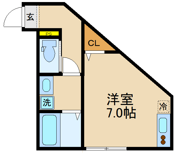 松戸市二ツ木のアパートの間取り