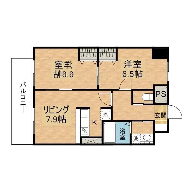 エヴァーグリーン思案橋の間取り