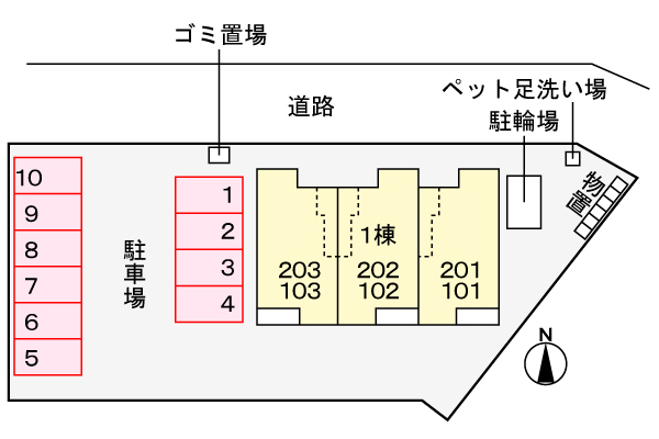 【アンティア　ヒルの駐車場】