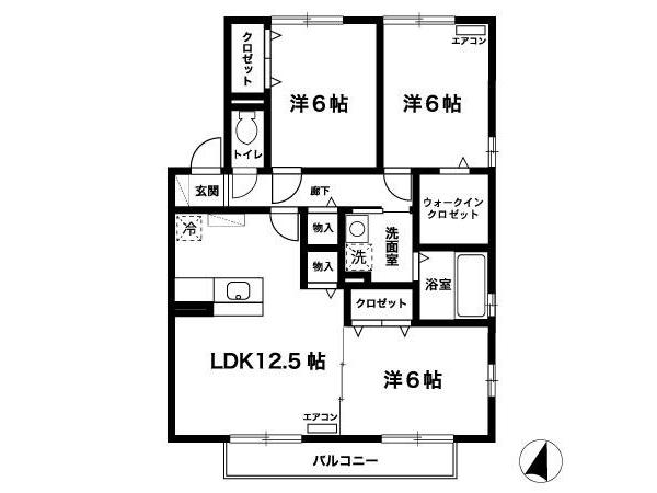 リビングタウンほたる野Ａ棟の間取り