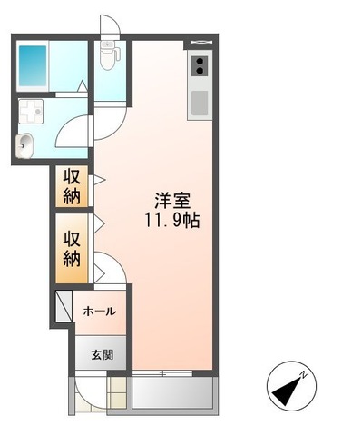 ひたちなか市西大島のアパートの間取り