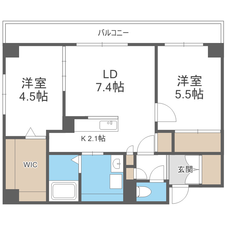 アルファスクエア中島公園の間取り