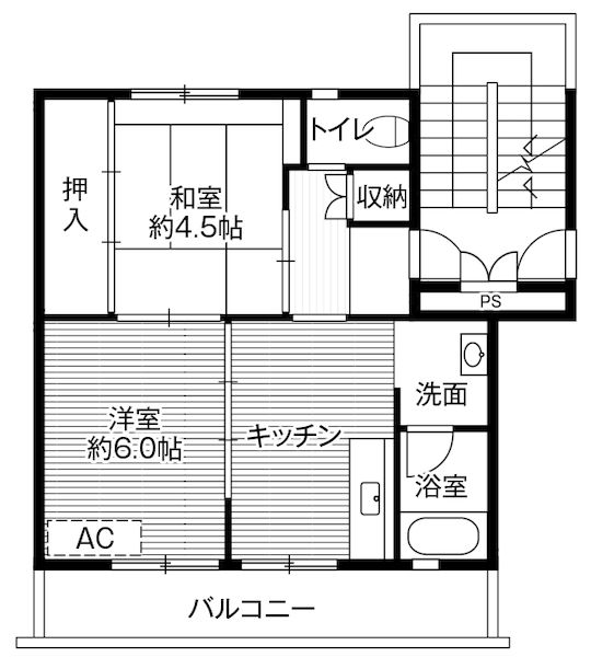 ビレッジハウス紫波2号棟の間取り