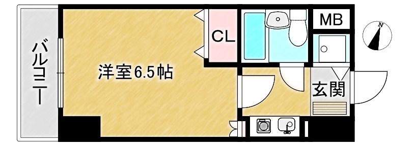 ライオンズマンション三宮東第２の間取り