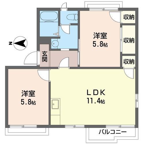 ハイツ　シャルマン　Aの間取り