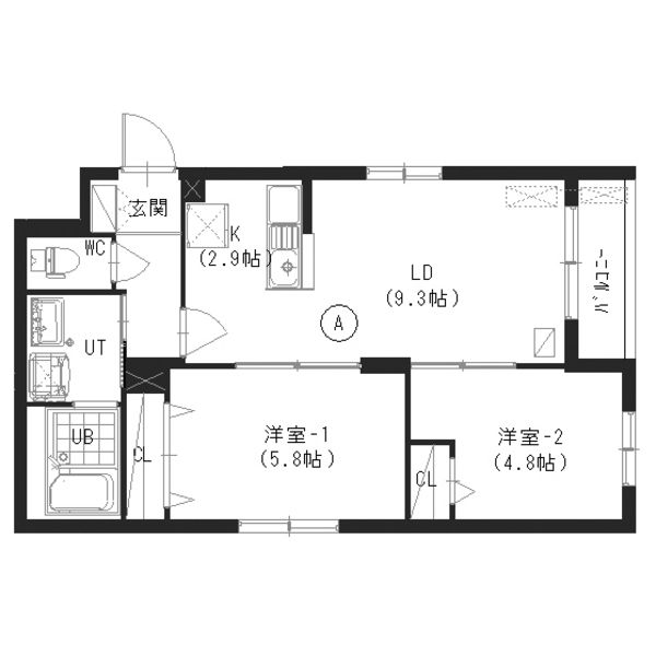 クレスト環状通東の間取り