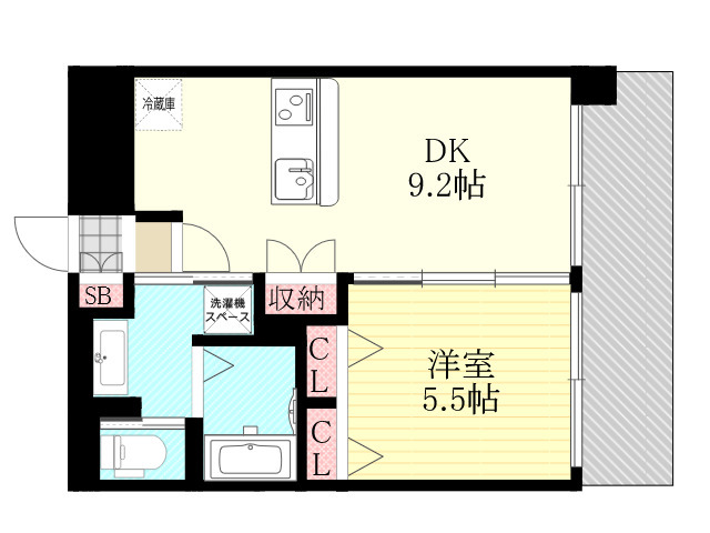 Luxe新大阪2の間取り