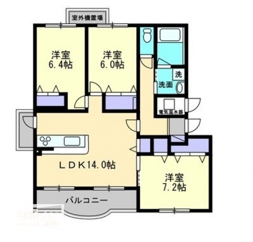 ブライムソレイユＢ棟の間取り