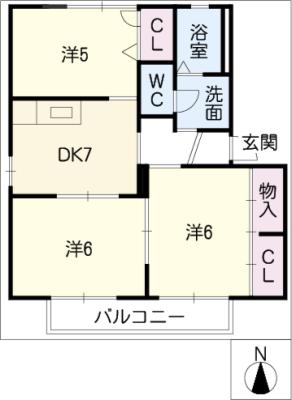 グリーンスクエア　Ｃ棟の間取り