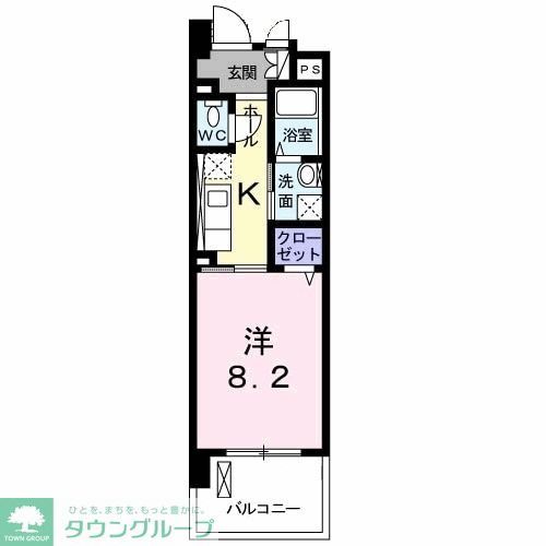 八王子市堀之内のマンションの間取り