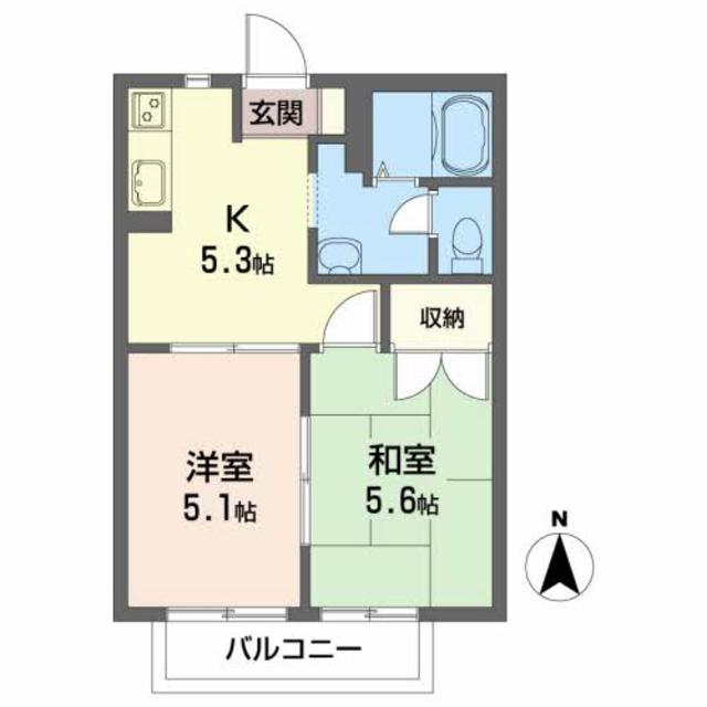 ディアス日和田Ａの間取り