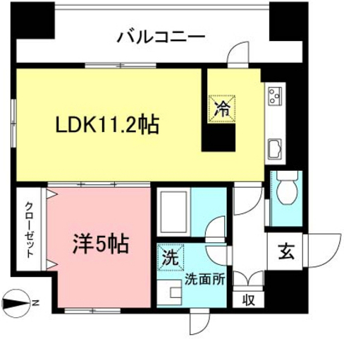 調布市布田のマンションの間取り