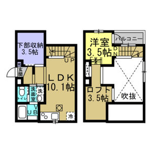 半田市住吉町のアパートの間取り