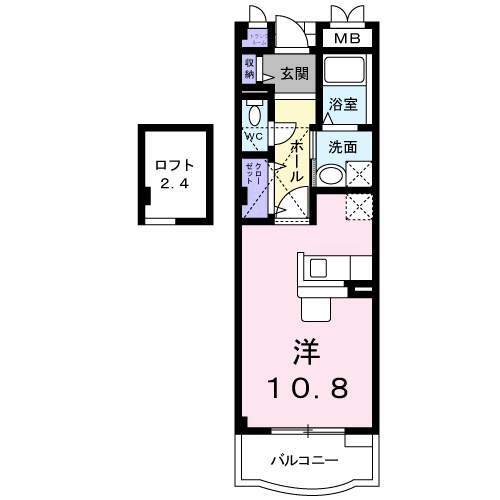 大府市追分町のアパートの間取り