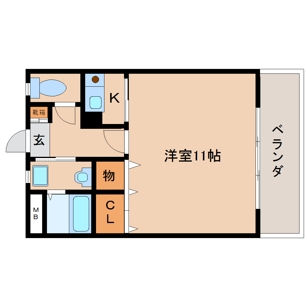 橿原市四分町のマンションの間取り