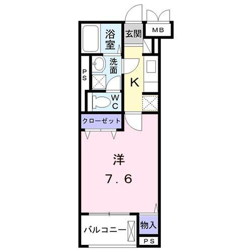 八王子市宇津木町のマンションの間取り