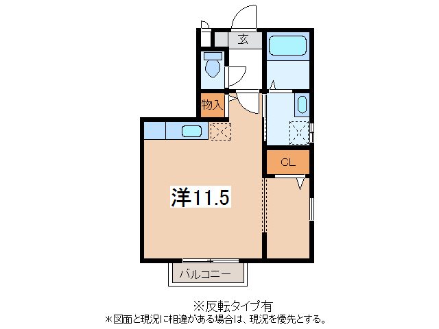 松本市筑摩のアパートの間取り