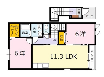 安芸高田市吉田町常友のアパートの間取り